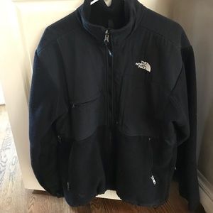 Men’s black fleece zip north face jacket